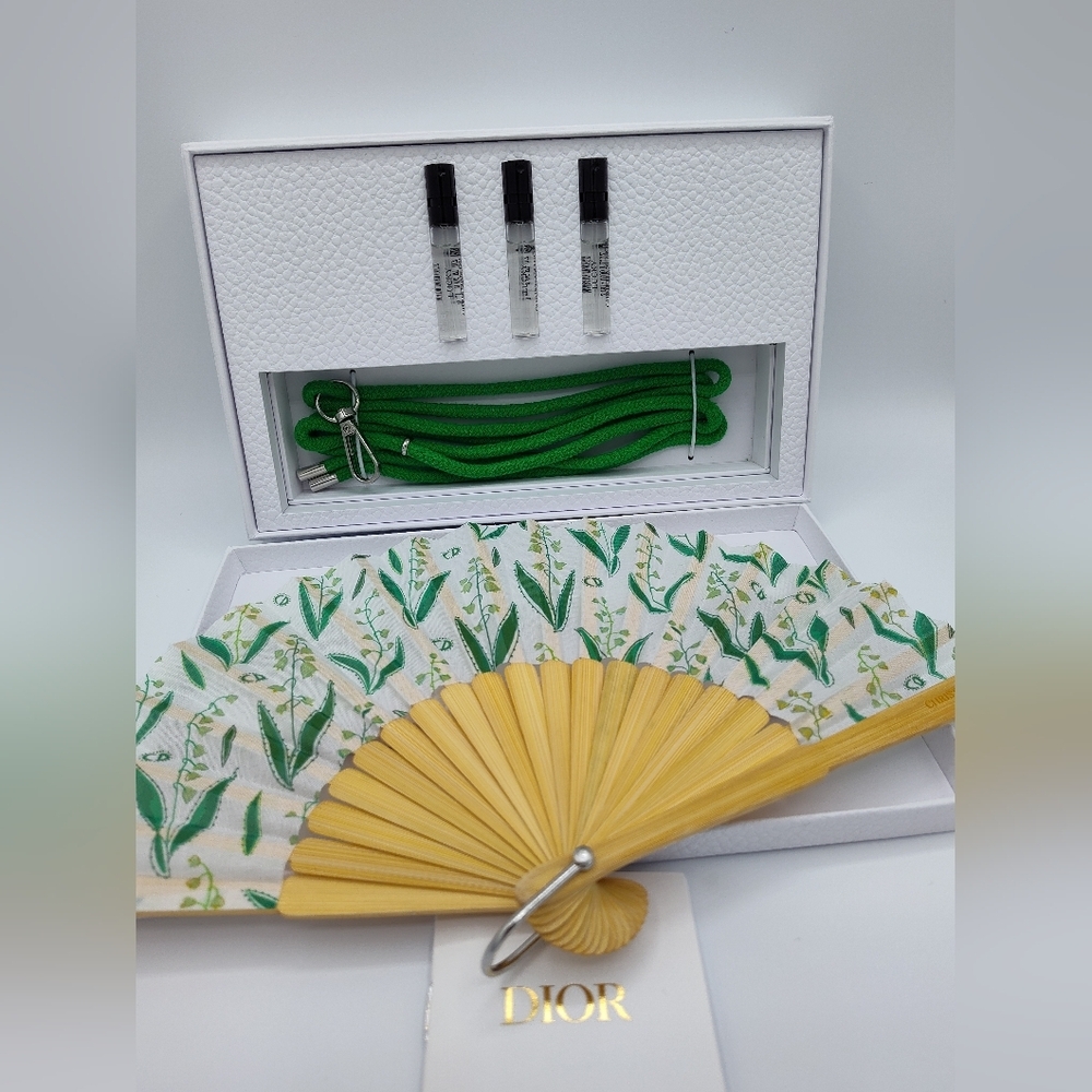 Christian Dior VIP Exclusive Gift Set – Bamboo Fan & Lucky Trio Rare NIB
